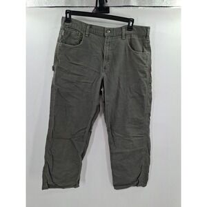 Carhartt Mens Green Cargo‎ Pants Size 36x30 Actual 36x27